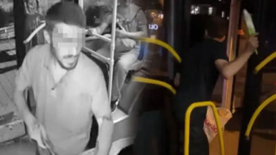 Halk otobüsünde dehşet dakikaları! Ekmek bıçağıyla şoföre saldırdı