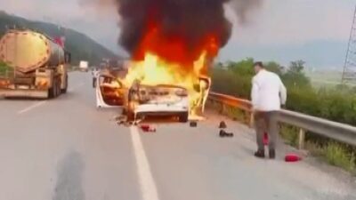 Bursa’da korkutan anlar! Alev topuna döndü