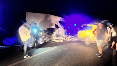 Bursa-İzmir yolunda feci kaza: 1 ölü, 2 yaralı