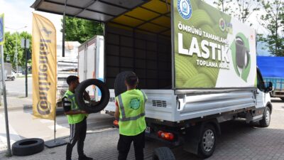 Yıldırım’da ömrünü tamamlamış lastikler ekonomiye kazandırılıyor
