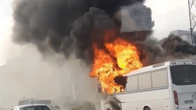 Bursa’da yangın! Alev alev yandı