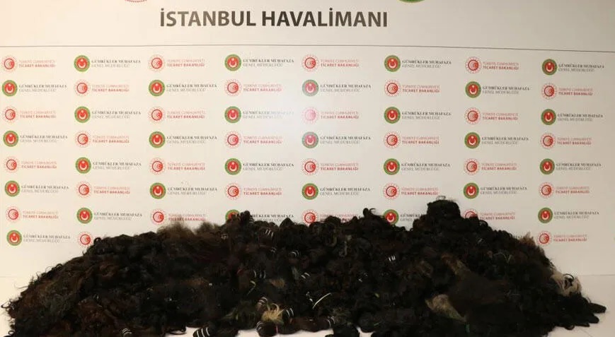 İstanbul Havalimanı’nda 93 kilo insan saçı ele geçirildi