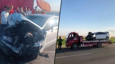 Otomobille traktör çarpıştı: 5 yaralı