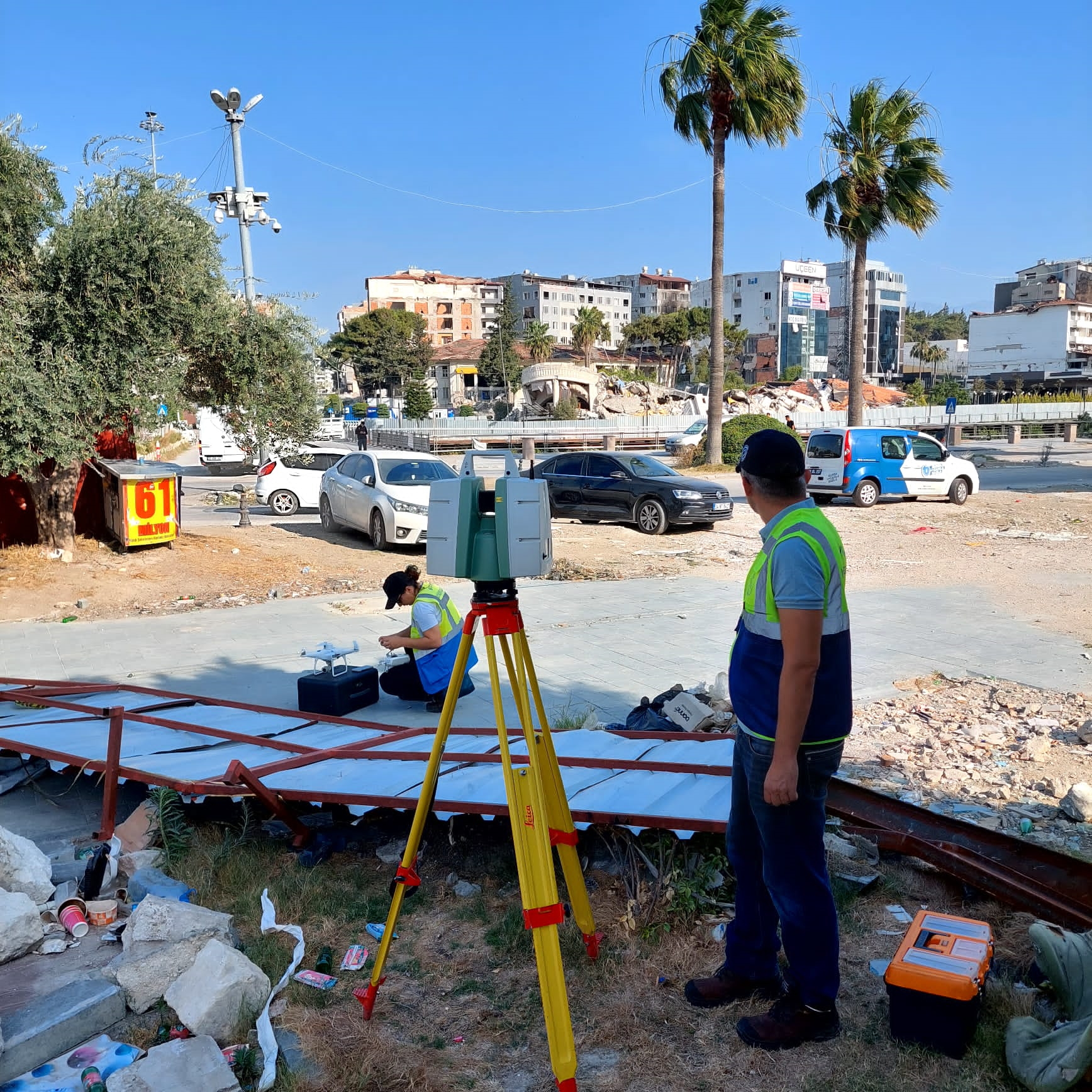 Büyükşehir saha çalışmalarına başladı! Tarihi enkazda lazerle 207 milyon nokta ölçümü