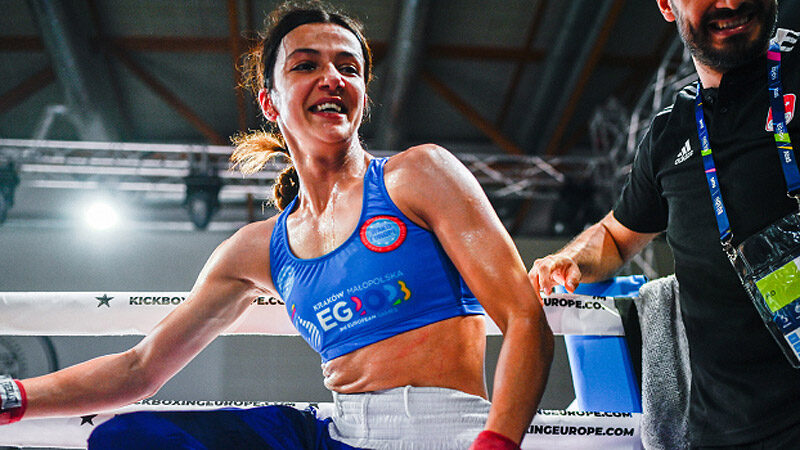 Bir altın madalya da Emine Arslan’dan Polonya'da devam eden 3. Avrupa Oyunları'nda kickboks branşında Emine Arslan,