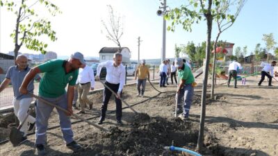 İnegöl’de 15 Temmuz Şehitleri anısına 600 fidan