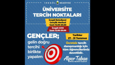 İnegöl’de öğrencilere ücretsiz YKS tercih danışmanlığı verilecek