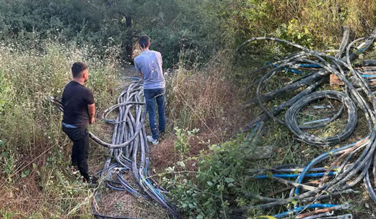 1 milyon 700 bin TL değerinde kablo çalarken yakalandılar