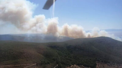 Çeşme’de orman yangını