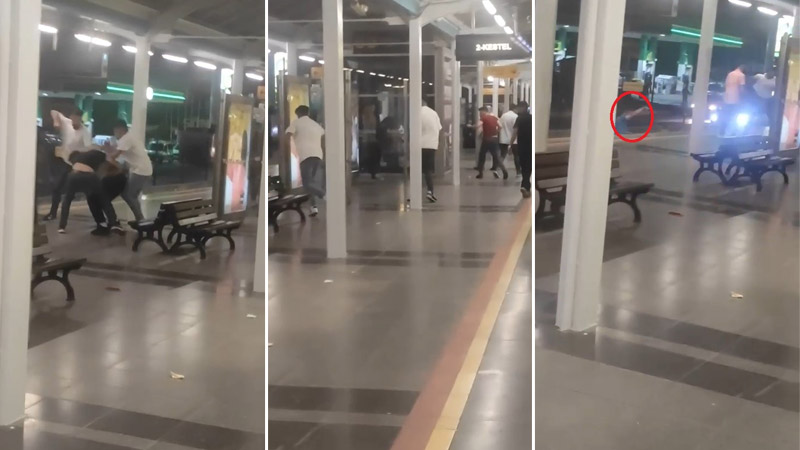 Görüntüler Bursa’dan… Yumruklar havada uçuştu