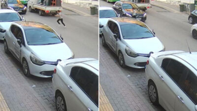 Görüntüler Bursa’dan… Yola aniden fırlayan çocuğa…