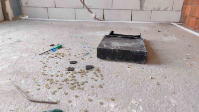 Bursa’da çalınan yazar kasa inşaatta bulundu