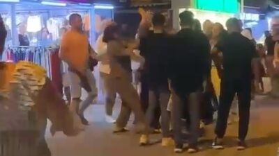 Bursa’da kadınların saç baş kavgası kamerada