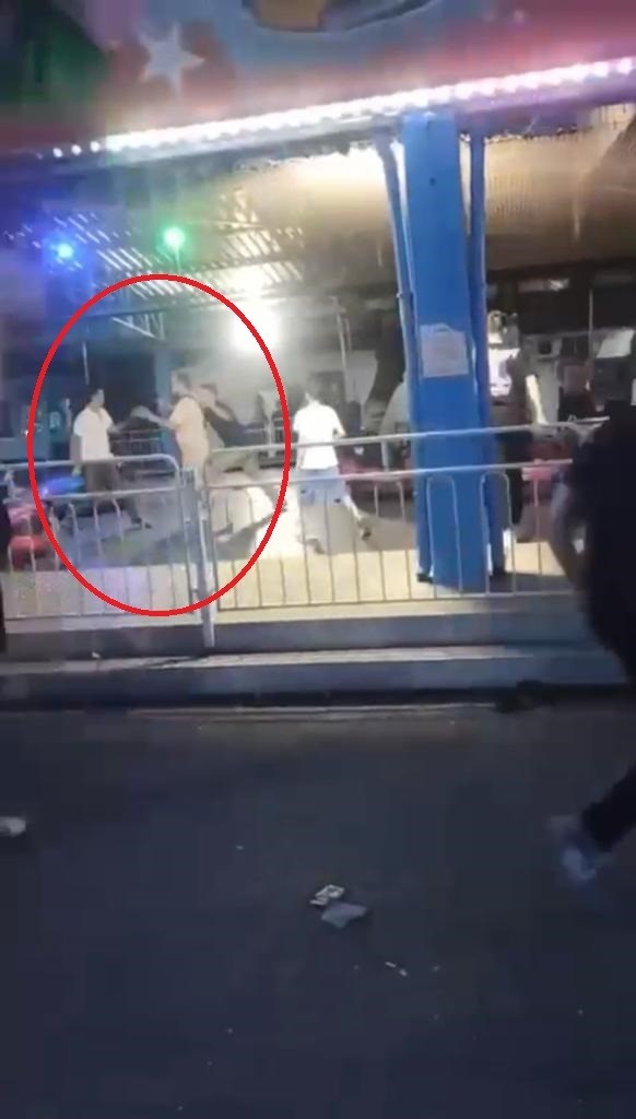 Bursa’da Lunaparktaki kavga kamerada