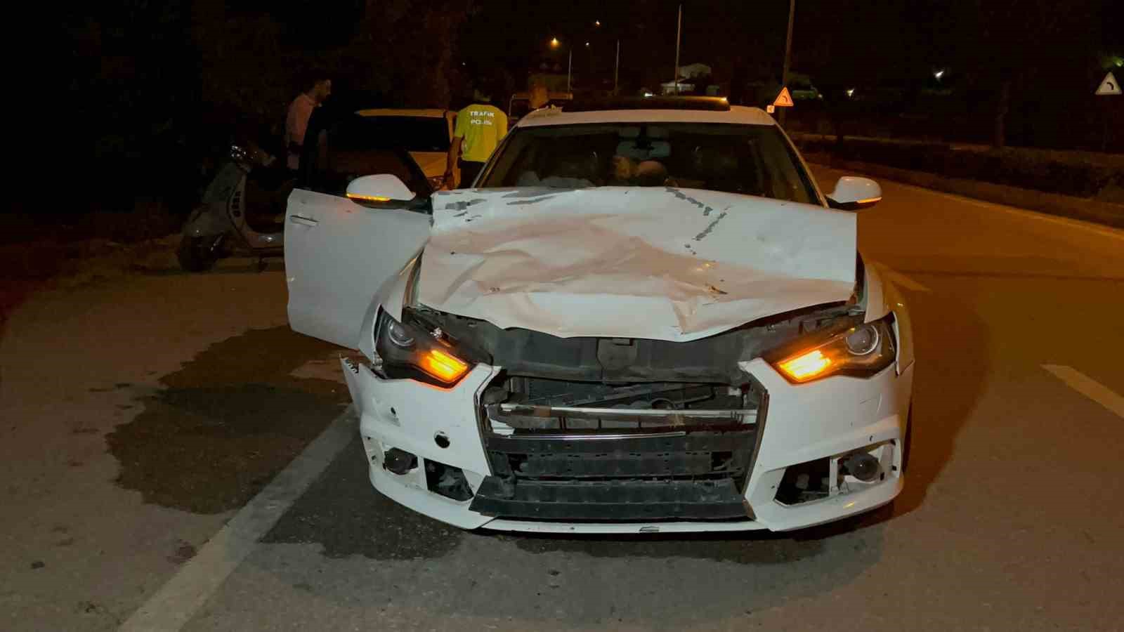 Bursa’da otomobil hayvana çarptı! Bursa’da otomobil hayvana çarptı!