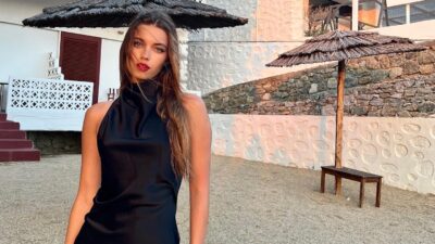 Sütyensiz pozuyla ortalığı yıktı geçti!