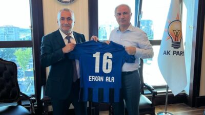 Karacabey Belediyespor Başkanaı Senal’dan Efkan Ala’la ziyaret
