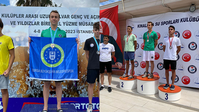 Bursa Büyükşehir Belediyesporlu yüzücü Özgür Yonca madalyaları topladı Bursa Büyükşehir Belediyesporlu yüzücü Özgür Yonca katıldığı 2 organizasyonda 2