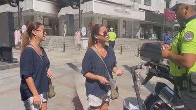 Kaldırımda scooter kullanan kadına ceza kesildi! Kendini böyle savundu