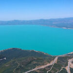 Rengi değişen İznik Gölü havadan görüntülendi