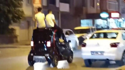 Bursa’da tehlikeli yolculuk