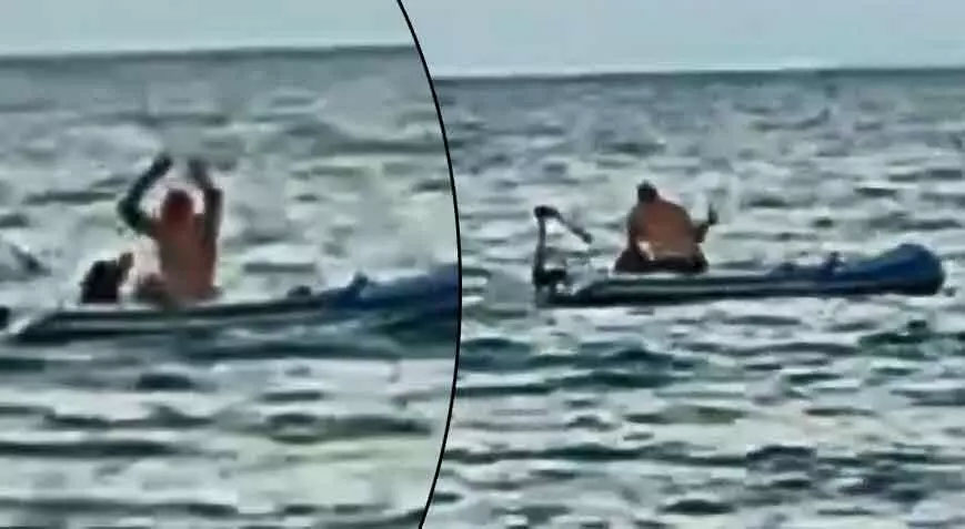Denizin ortasında kadın çığlıkları! Bottaki adam dakikalarca darbetti