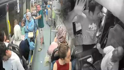 Özel halk otobüsünde ‘neden inmedin’ kavgası