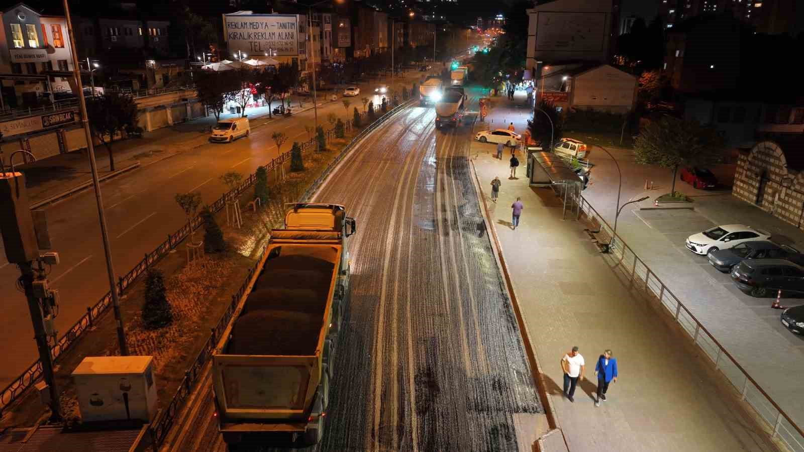 Bursa’da bin 200 ton asfaltla 800 metrelik güzergah yanilendi