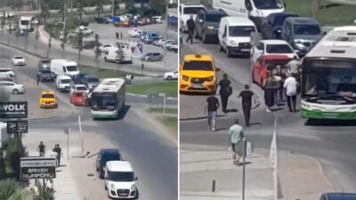 Görüntüler Bursa’dan… Yolu paylaşamadılar