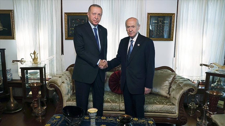 Cumhurbaşkanı Erdoğan, Bahçeli ile görüştü