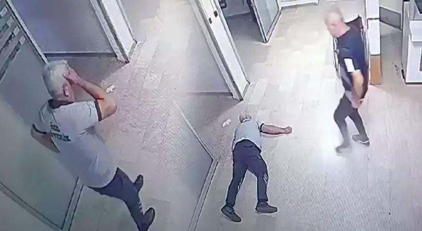 Hastanede şoke eden anlar! Göğsünden darbe aldı, kalp krizi geçirdi