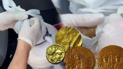 Peynir bidonu ve valizden fışkırdı! Tam 267 sikke ele geçirildi