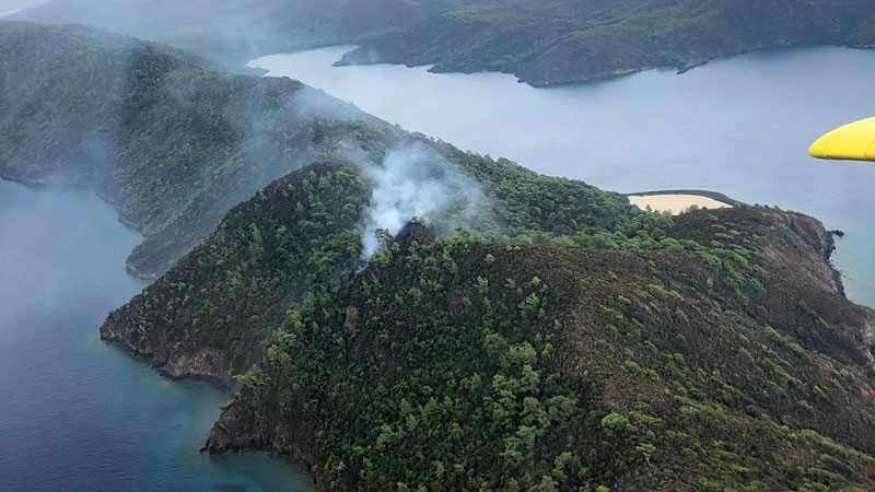 Marmaris’te orman yangını