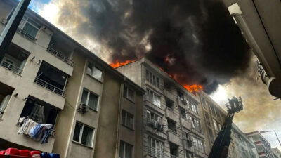 İstanbul’da 5 katlı binada yangın