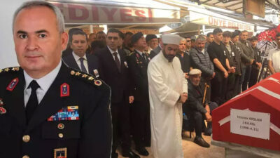Kalp krizinden hayatını kaybeden albay, son yolculuğuna uğurlandı