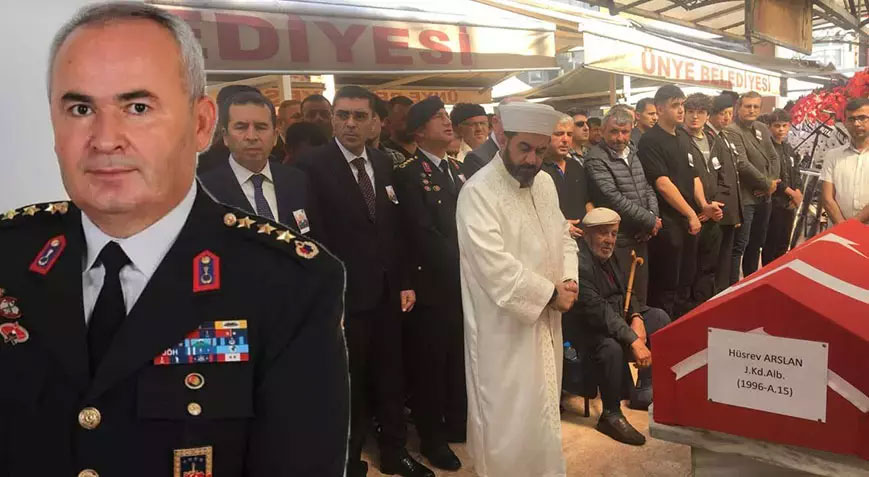 Kalp krizinden hayatını kaybeden albay, son yolculuğuna uğurlandı