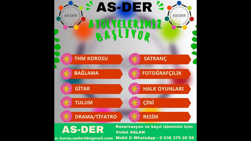AS-DER’in sanat kursları başlıyor Artvin Kültür Sanat Derneği'nin sanat kursları başlıyor.