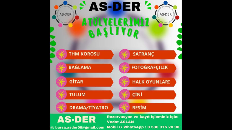 AS-DER'in sanat kursları başlıyor 2 as der