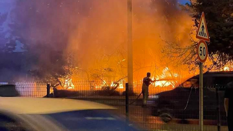 Bursa’nın Mudanya ilçesinde ağaçlık alanda çıkan yangın söndürüldü.