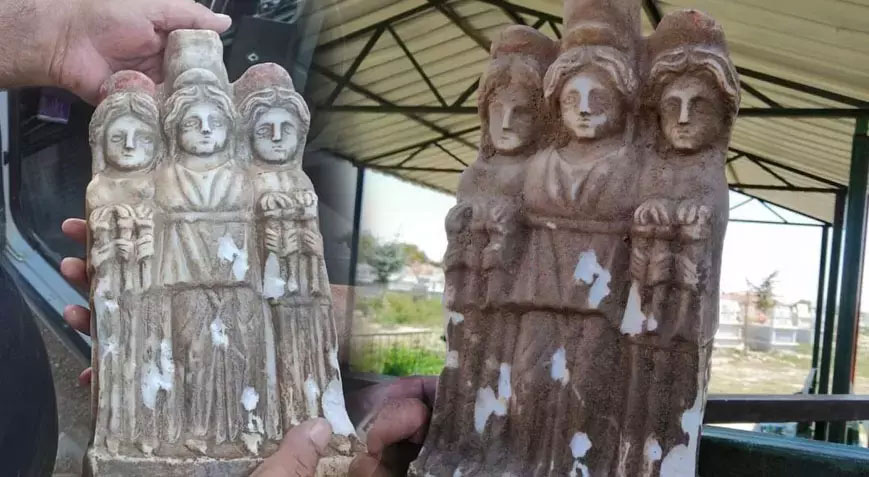 Mezar kazısında fark edildi! Roma dönemine ait ‘Üç Güzeller’ bulundu Mezar kazısında fark edildi! Roma dönemine ait ‘Üç Güzeller’ bulundu