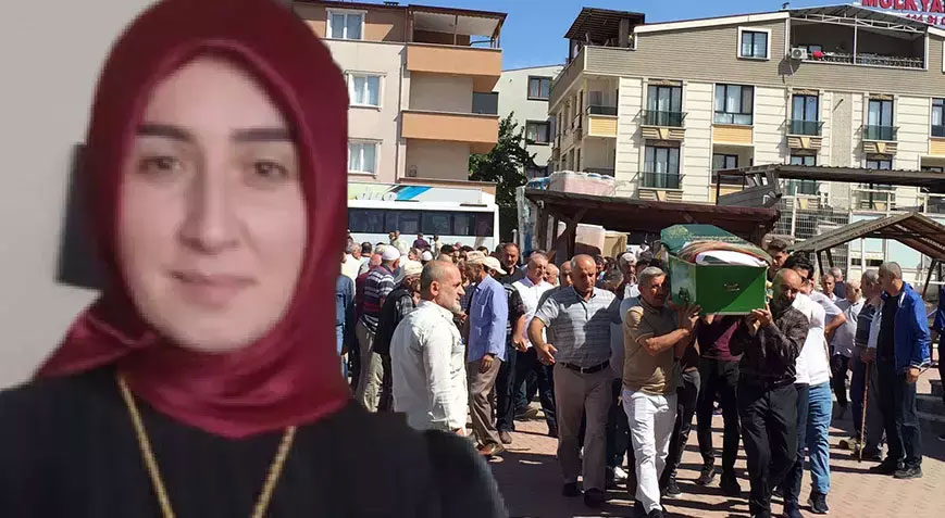 Eşinin öldürdüğü kadın, son yolculuğuna uğurlandı