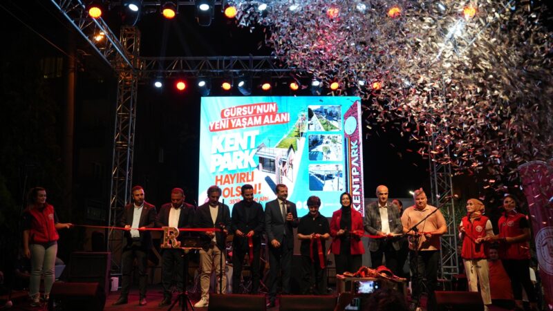 Gürsu’nun yeni modern yaşam alanı Kent Park düzenlenen renkli açılış