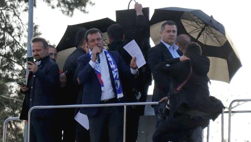 Ekrem İmamoğlu’na Erzurum mitinginde taşlı saldırıya dava