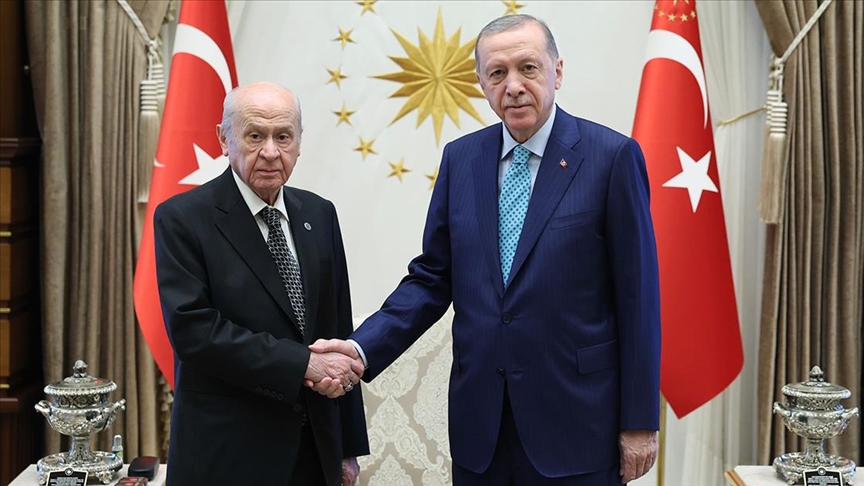 Cumhurbaşkanı Erdoğan, Bahçeli ile görüştü