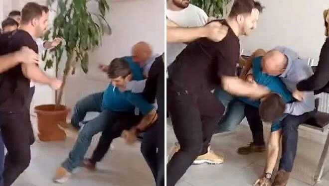 Hasta ve yakınları tartıştıkları 3 doktoru dövdü