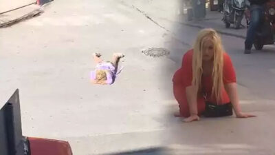 Yine aynı kadın! Hastaneden kaçıp kendini araçların önüne attı