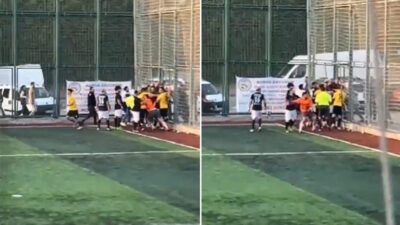 Yer: Bursa… Halı sahada birbirilerine girdiler