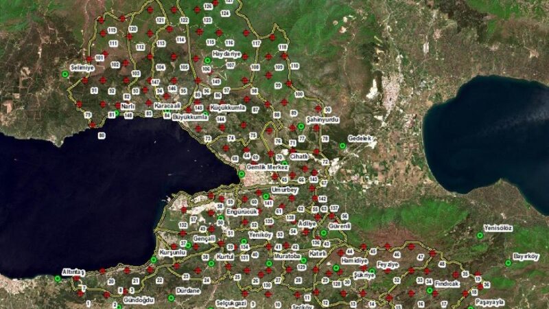 Gemlik’te ilçenin en son 1970’li yıllarda hazırlanan toprak haritasını uzun