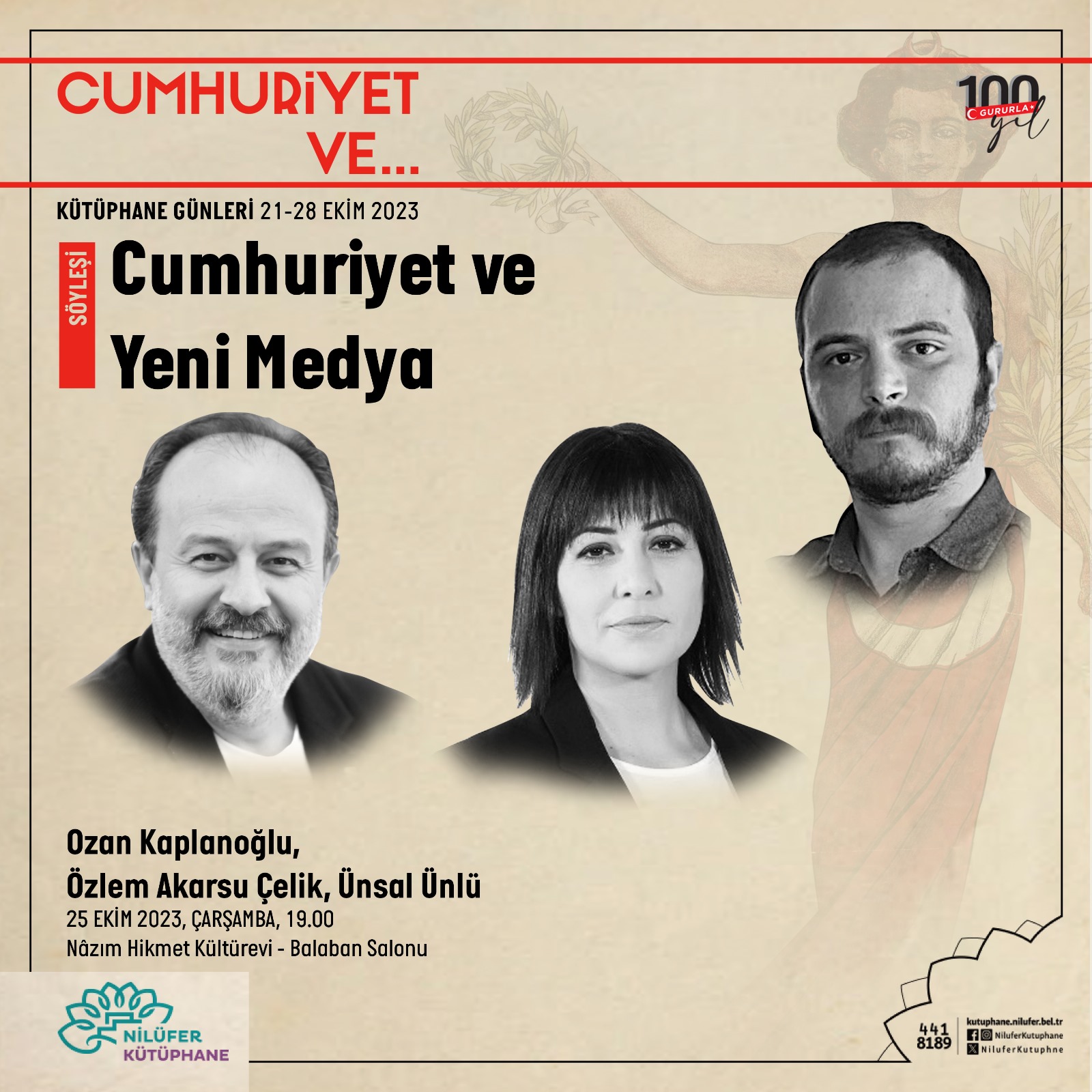 Nilüfer Belediyesi'nden 'Cumhuriyet ve Yeni Medya' söyleşisi 1 CUMHURIYET VE YENI MEDYA