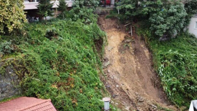 Trabzon’da su baskını ve heyelan: 16 kişi tahliye edildi